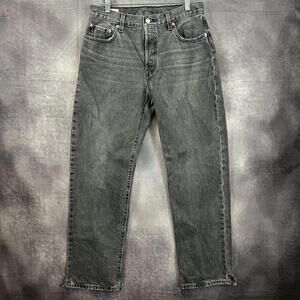 Levis Premium 501 Big‎ E Jeans Men's 30x31 Dark Wash Black Denim
